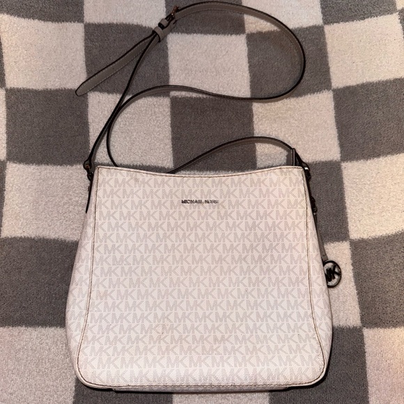 Michael Kors Monogram Cream Shoulder Bag - Picture 1 of 1